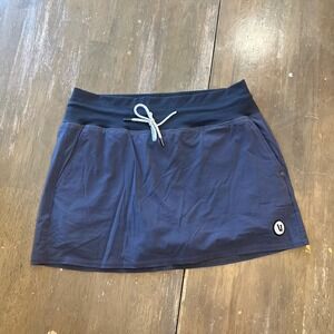 Vuori Women's Seabreeze Skirt Skort Athletic Tennis Run Pickleball Blue Medium